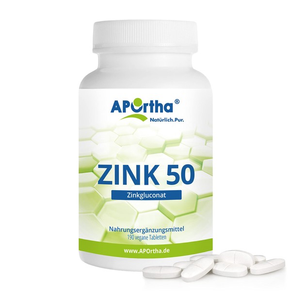 Aportha Zinc 50 Hochdosiertes Zinc Glu Conat – 25 mg