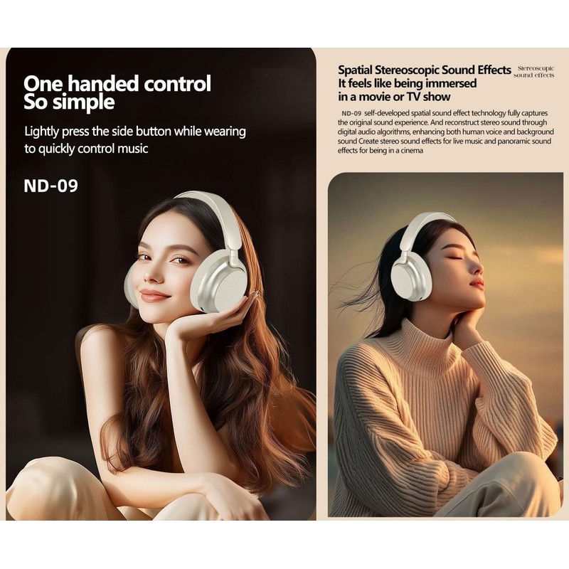 Next Destination Wireless Bluetooth Headphones, Over Ear Headphones, Wireless Bluetooth