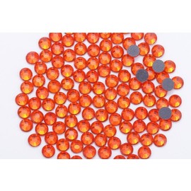 1500pcs SS20 Hot Fix Glass Flatback Rhinestones Bulk Round Crystal Gems Rhinestones for Crafts Art Clothes Shoes(Orange)