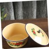 Zerodeko Retro Enamel Bowl Vintage Kitchen Basin Household Enamelware with