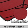 Bathroom Rug Sets 2 Piece Red Web Microfiber Non Slip
