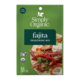 Simply Organic Fajita Seasoning Mix, 1 oz, Pack of 12 - Chicken Fajita Seasoning - Pure Flavor - Ideal for Tacos, Stir-Fries, Mexican Dishes, and More