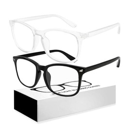 Blue Light Glasses ,Glasses for Computer Gaming TV Phone,Fashion Lightweight Glasses for Office work/Daily wear/Social - Color: Transparent