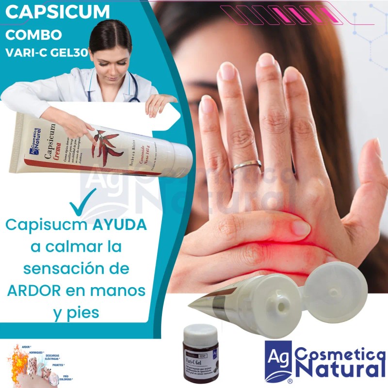 Pack 2 Cremas Neuropatia Diabetica Capsicum + Varic-gel 30gr