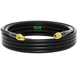 GTIWUNG RG58 SMA to SMA Cable 5 Metre WiFi Antenna Cable SMA Female to SMA Male Coaxial Cable Low Loss 50Ohm Coaxial Cable for WiFi Antenna/Radio/FPV Drone etc