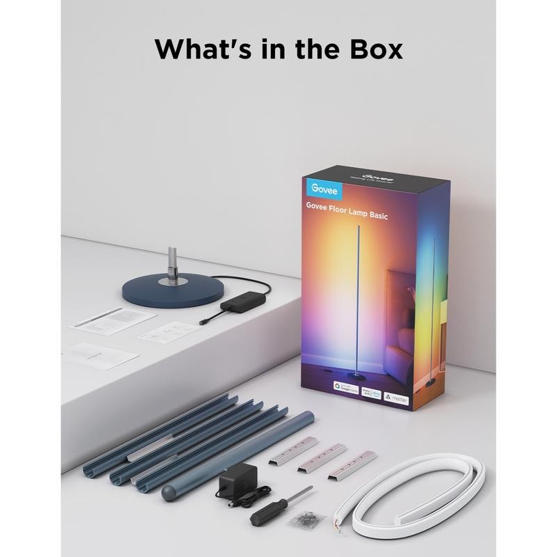Govee RGBICW Smart Corner Lamp (Matter Compatible) Floor lamp:_Champagne