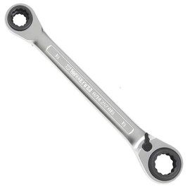 Würth Zebra 0714257019 4-in-1 Double Ring Ratchet Wrench 16 x 17 mm + 18 x 19 mm with Powerdriv® Metric Drive
