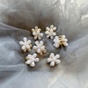 Pearl Flower Mini Hairpin Clip - Versatile Hair Accessory F136 Gold 10ea