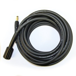 50FT Pressure Washer Hose for Karcher K Series, M22 Female to Click Bayonet Connector, 1/4 Inch Reinforced Braided Hose, 2610 PSI Used for Cleaning Driveways, Patios, Sidewalks