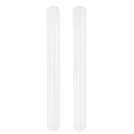 sourcing map 2pcs Fondant Rolling Pin PP 30cm x 2.5cm Non Stick for Baking White