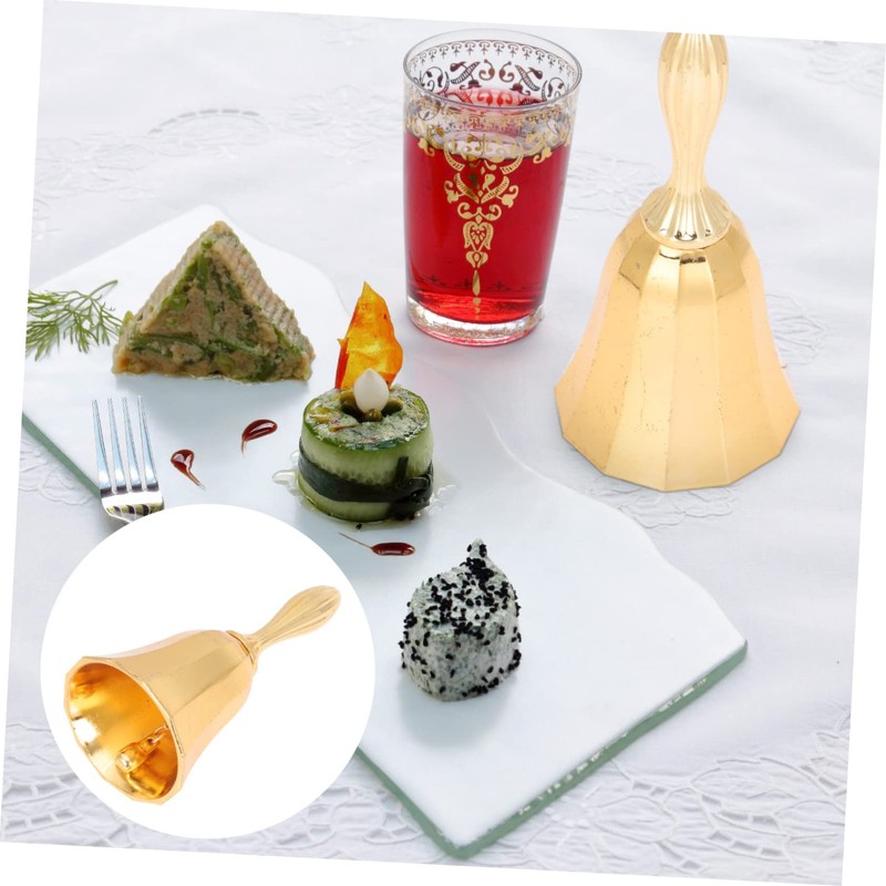 Gadpiparty Metal Hand Bell for Restaurant and Bar Classic Desktop