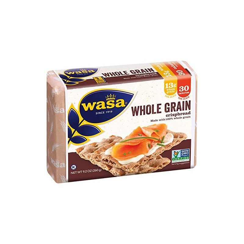 Wasa Crispbread Variety 8-Pack: (2) Multi Grain, (2) Whole Grain,