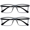 Opulize Ink 2er-Pack Lesebrille GroÃ Transparent Grau Herren Damen Federscharniere