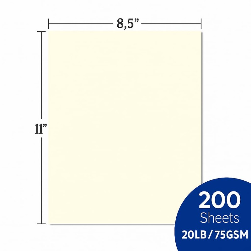 WritePads Veritas Colored Copy Paper, Cream Multi-Purpose paper,Colored Printer Paper