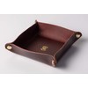 USA Handmade Premium Leather Valet Tray, Folds Flat! Dice Rolling