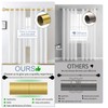 TVWOO Gold Decorative Crystal Curtain Rods 2 Pack:18-45" Heavy Duty