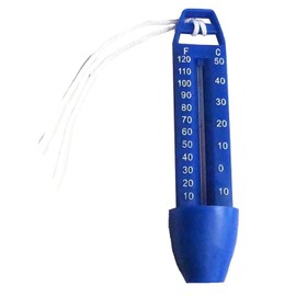 Northlight 6.5" Economy Blue and White Easy Read Swimming Pool Thermometer with Cord