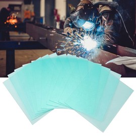 QANYEGN 10Pcs Welding Helmet Spare Lens, 138x122mm Welder Mask, Transparent Protective Plate for Enhanced Safety