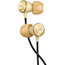 Marley House of Nesta - Auriculares con cancelación de Ruido con micrófono, Color Dorado, Grande