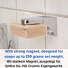Magnetic Soap Holder, 1 Set, Includes 2 x Soap Plates,