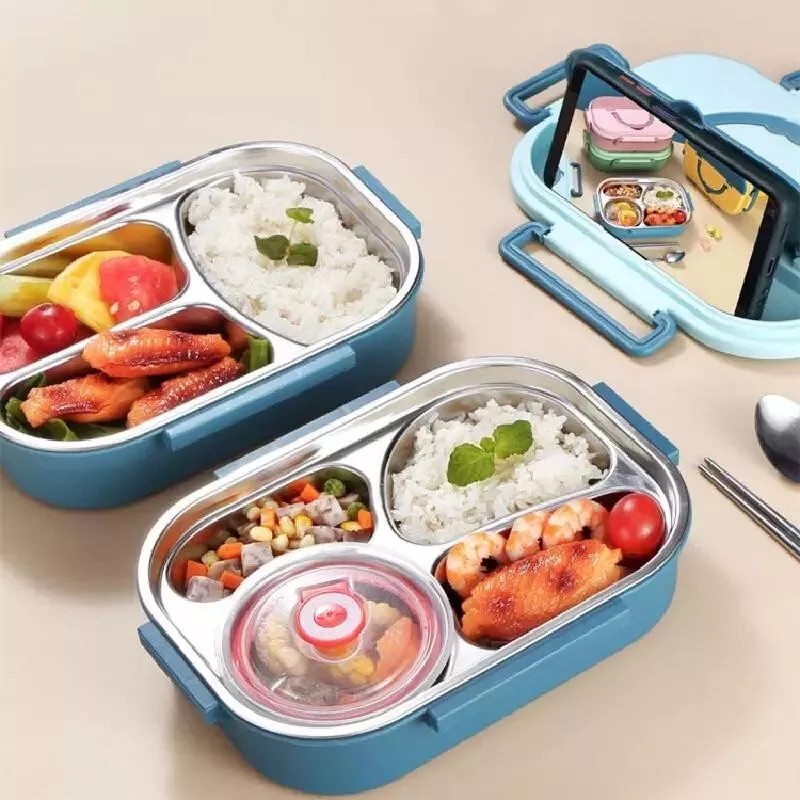 FOOD Lonchera Hermetica Acero Inox Toper Comida Libre Bpa Cuchara