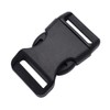 20mm(3/4") Contoured Plastic Buckles Side Release Black Buckle for Paracord