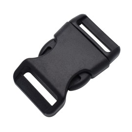 20mm(3/4") Contoured Plastic Buckles Side Release Black Buckle for Paracord Bracelets/Bag/Backpack (Pack of 10pcs)