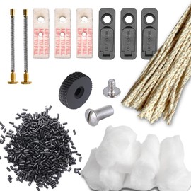 Ultimate Consumption Supplies Package for Petrol Fuel Lighter, (Spring Screw, Flint Stone, Cotton, Wick, Cotton Felt Pad & Rubber Felt Pad ，Tweezers) Compatible with Zoro lighters