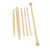 6Pcs Wood Hand Loom Stick Set Wood Weaving Crochet Needle