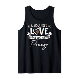 Cute Dog Named Penny Design for Women and Men Tank Top