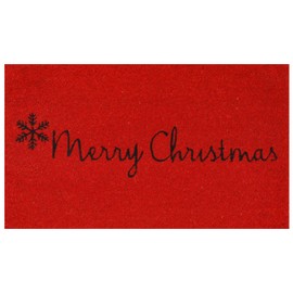 Calloway Mills AZ101782436 Christmas Welcome Doormat, 24" x 36", Red/Black
