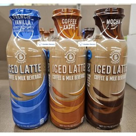 Generic Barissimo Iced Latte Coffee & Milk Beverage French Vanilla, Coffee Latte, Mocha 13.7fl oz 405ml (Three Bottles)