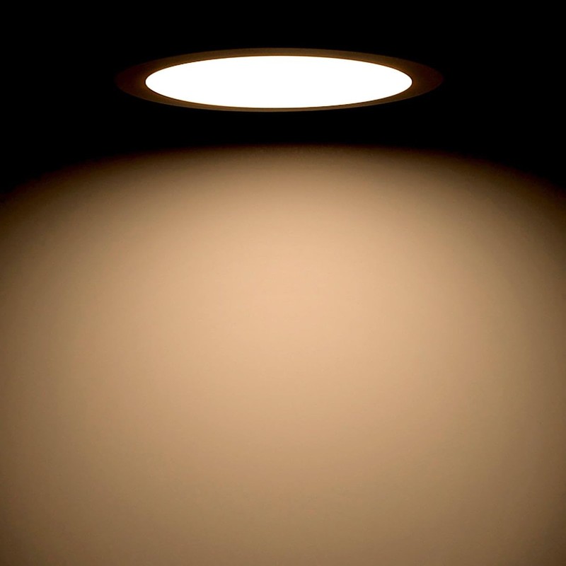 G.W.S® 15W Ultra Thin Dimmable Round Circle LED Recessed Flat