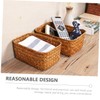 Sosoport Hand Woven Seagrass Storage Basket Desktop Sundry Organizer for