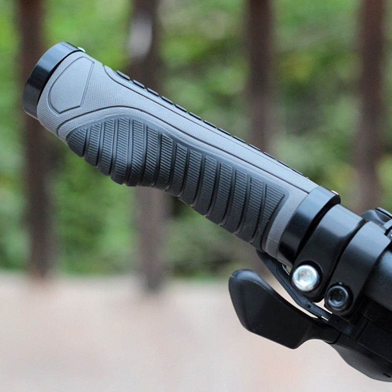 JPFASHIONING Ergonomic Lockable Bicycle Handlebar Grips Widen Holding Surface Double