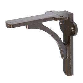 Hammer and Tongs - Curved Iron Shelf Bracket - D100mm - Raw