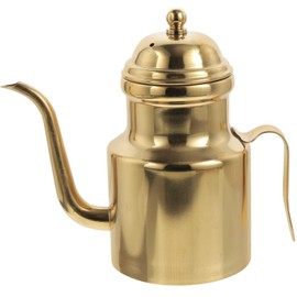 Cabilock Oil Dispenser Vinegar Dispenser Bottle Stainless Steel Oil Can Container with Handle for Kitchen Restaurant Cooking BBQ Golden