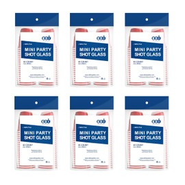 EDI Disposable Red Plastic Mini Party Shot Glasses (2 oz) (240)