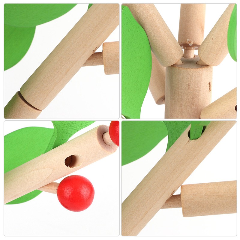 Wood Building Blocks Tree Set DIY Puzzle 3D Wooden Assembled