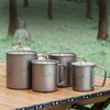 Boundless Voyage Single Walled Titanium Cup with Lid Folding Handle