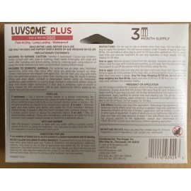 Luvsome Plus Flea & Tick ~ Dogs 89-132 # ~ 3 Month Supply Fast Acting Waterproof