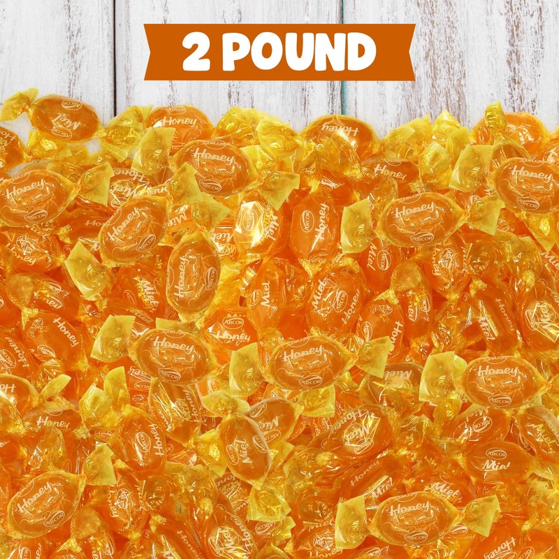 Honey Filled Hard Candy 2 Pound Holiday Candies - Bulk