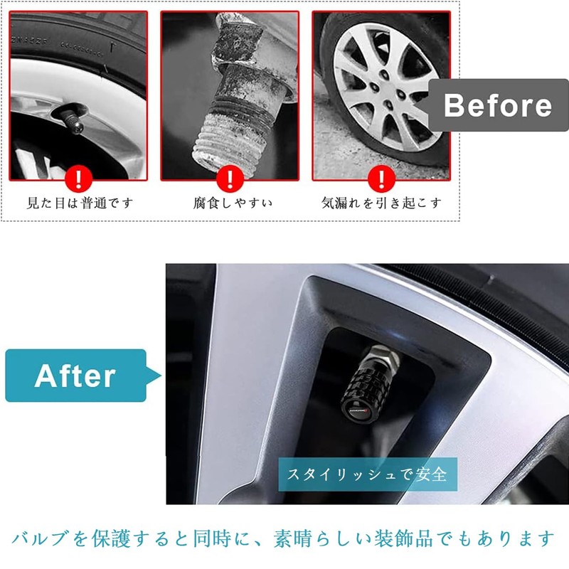 Air Valve Cap, Mazda, High-Grade Alloy, for Cars and Motorcycles,