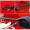 Red Jeep Handle Inserts Grab Handle Knobs Cover Trim Aluminum
