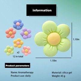 Car Air Fresheners 12 Pcs Car Scents Air Freshener Cute Car Vent Clip Air Freshener Flower Air Freshener Car Clips for Car Interior Accessories Home -Pink White Black