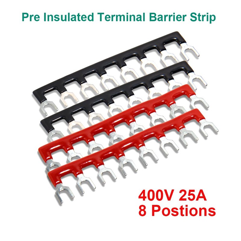 MILAPEAK 8pcs (4 Sets) 8 Positions Dual Row 600V 25A