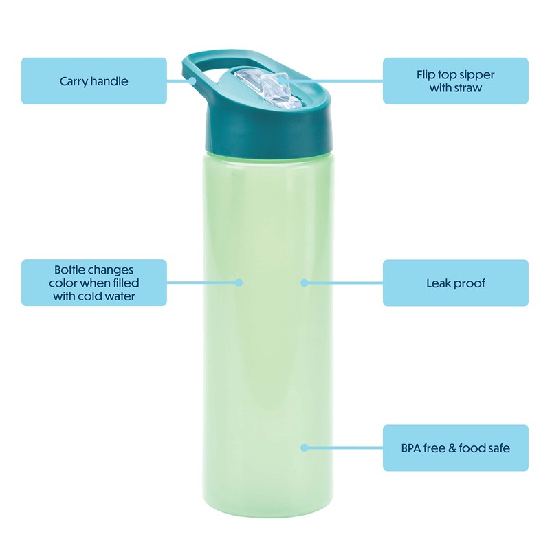 Smash Color Change Water Bottle 23.6 fl oz Green