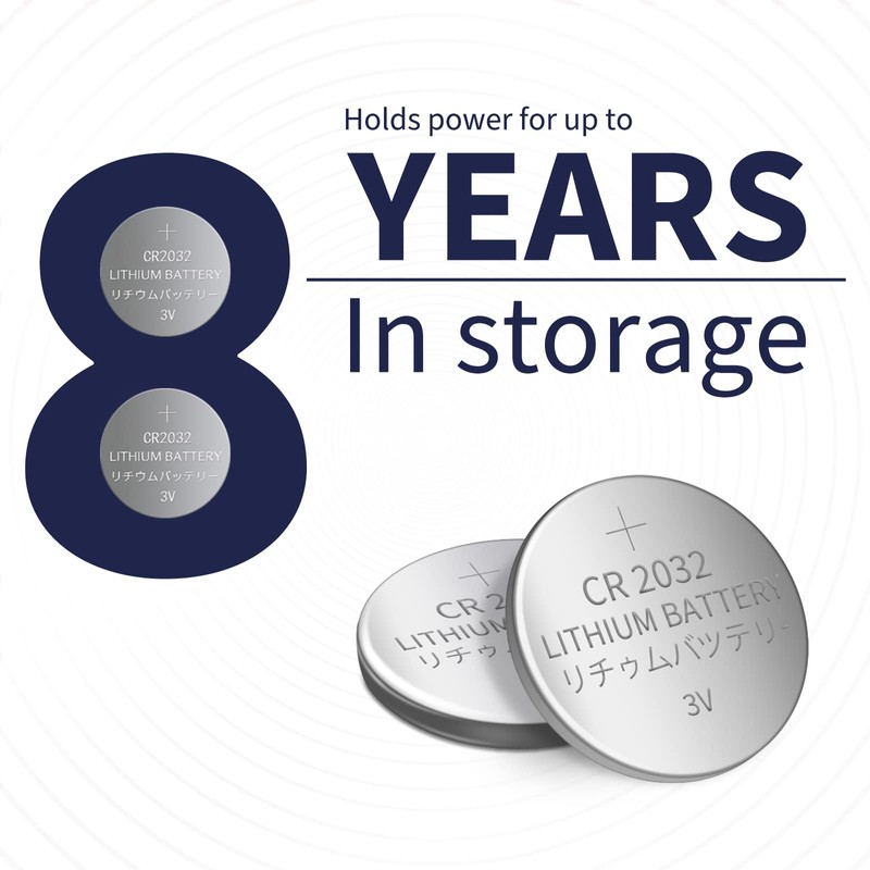 Brightown CR2032 Batteries, 3V Lithium Coin Cell Batteries, CR2032 Button