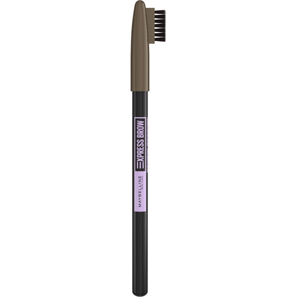 Maybelline New York 2-in-1 Express Brow Pencil with Sharpenable Tip and Soft Brush, No.04 Medium Brown, Pack of 1