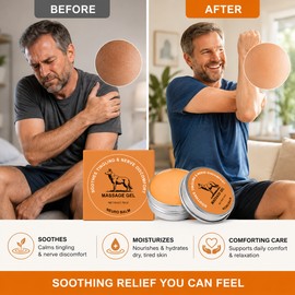 Cooling Massage Balm for Joint & Muscle Care – Herbal Magnesium Cream for Neck, Back, Knees & Legs